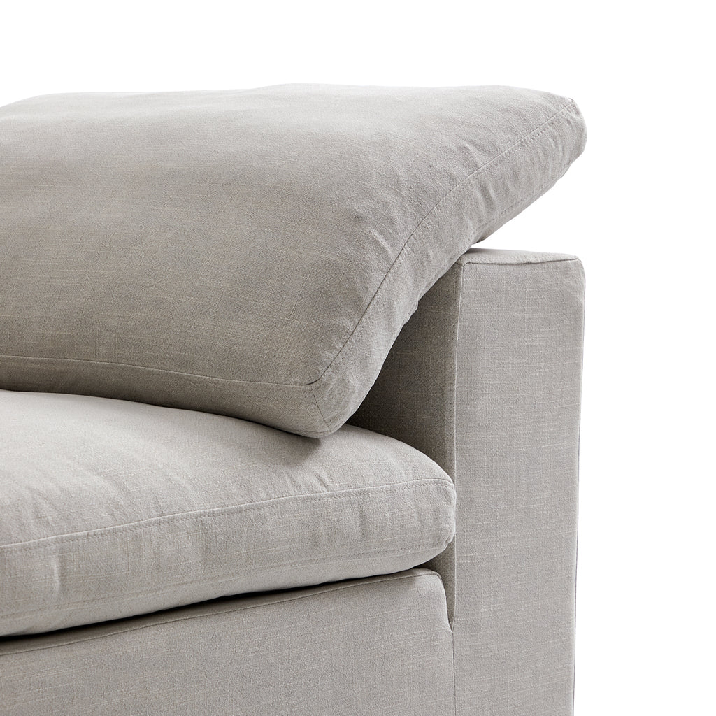 Canapé sectionnel et pouf en L Tender Wabi-Sabi gris