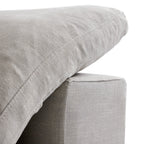 Canapé sectionnel et pouf Tender Wabi-Sabi blanc en forme de L