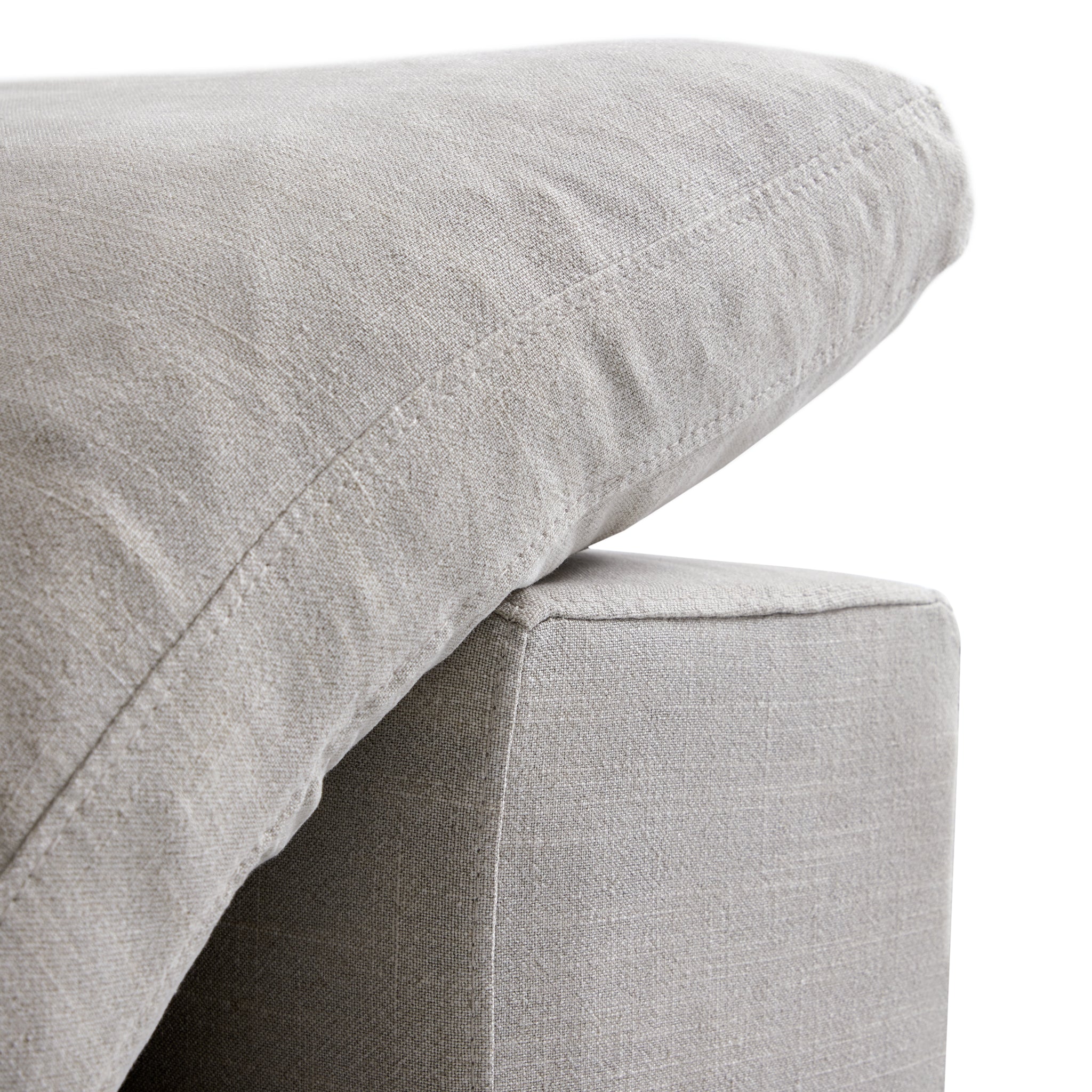 Canapé sectionnel et pouf Tender Wabi-Sabi blanc en forme de L