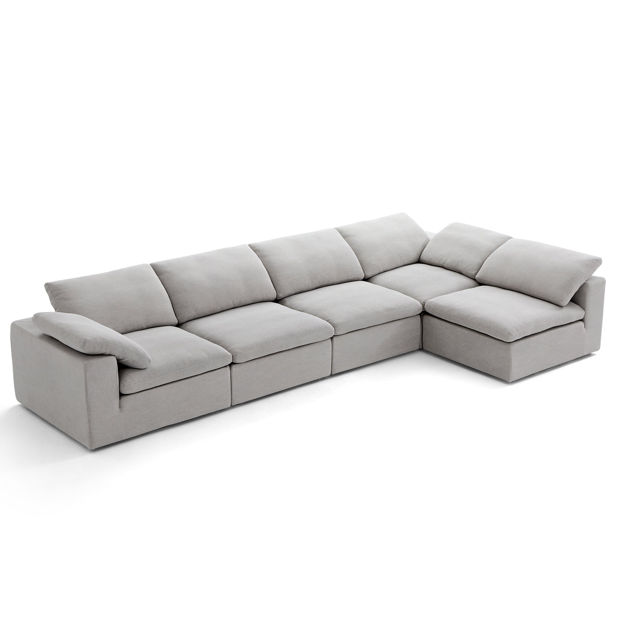 Canapé d'angle en L Tender Wabi-Sabi gris