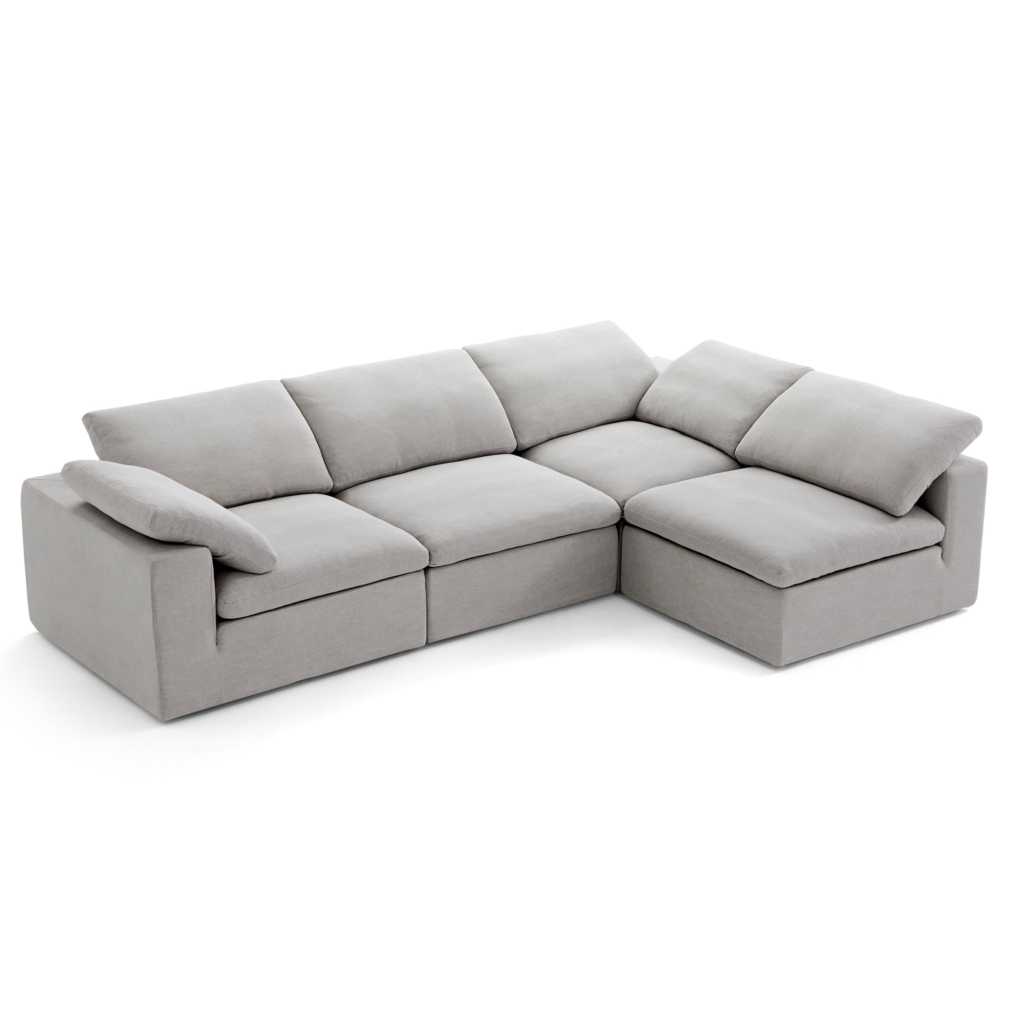 Canapé d'angle en L Tender Wabi-Sabi gris