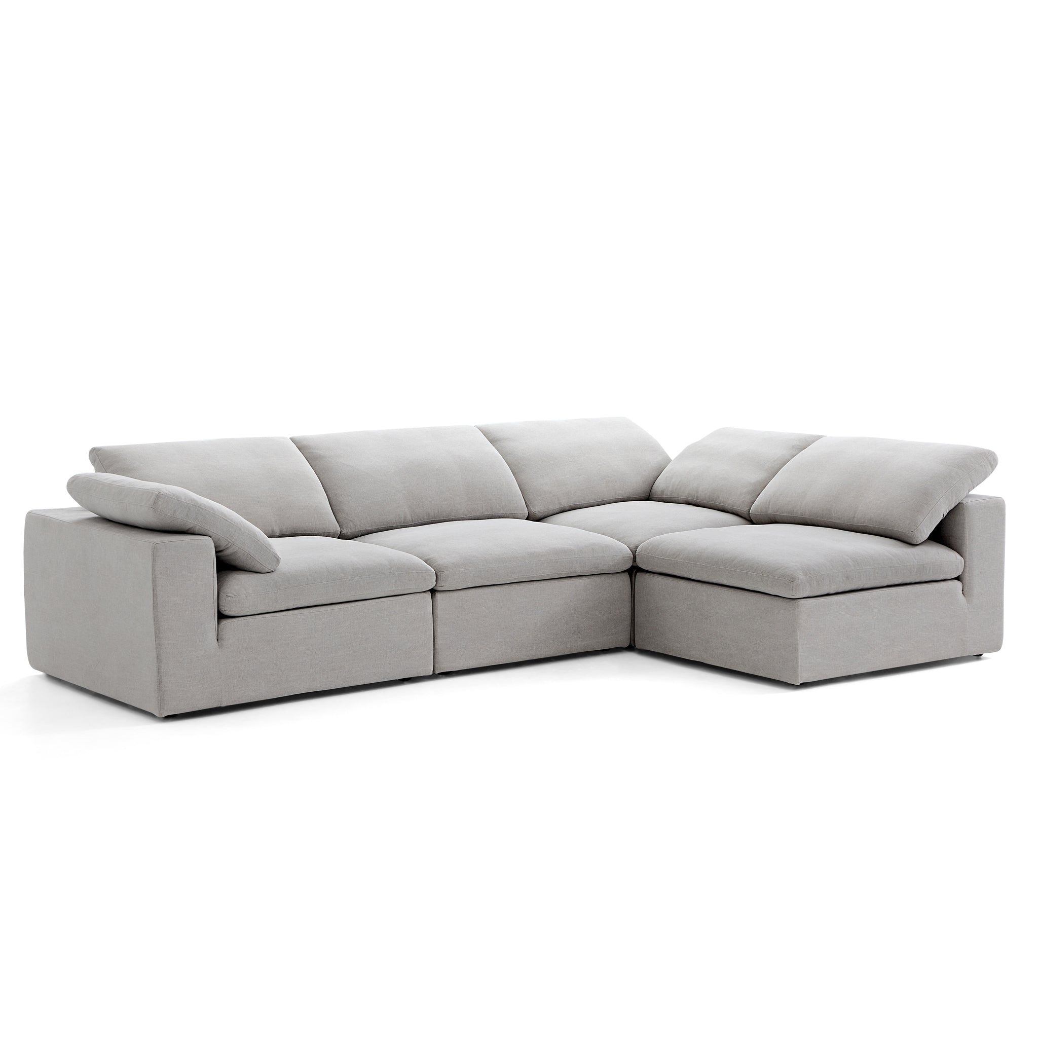 Canapé d'angle en L beige Tender Wabi-Sabi