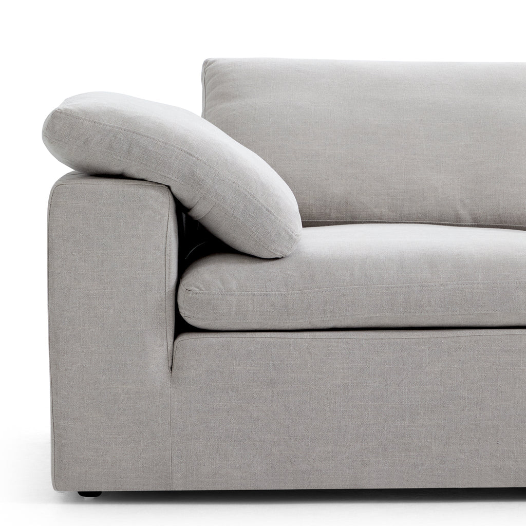 Canapé d'angle en L Tender Wabi-Sabi gris