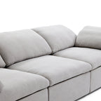 Canapé sectionnel et pouf en L Tender Wabi-Sabi gris