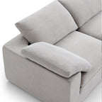 Canapé sectionnel et pouf en L Tender Wabi-Sabi gris