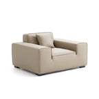 Fauteuil modulaire en cuir marron Domus