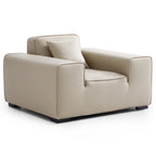 Ensemble de canapés modulaires en cuir beige Domus