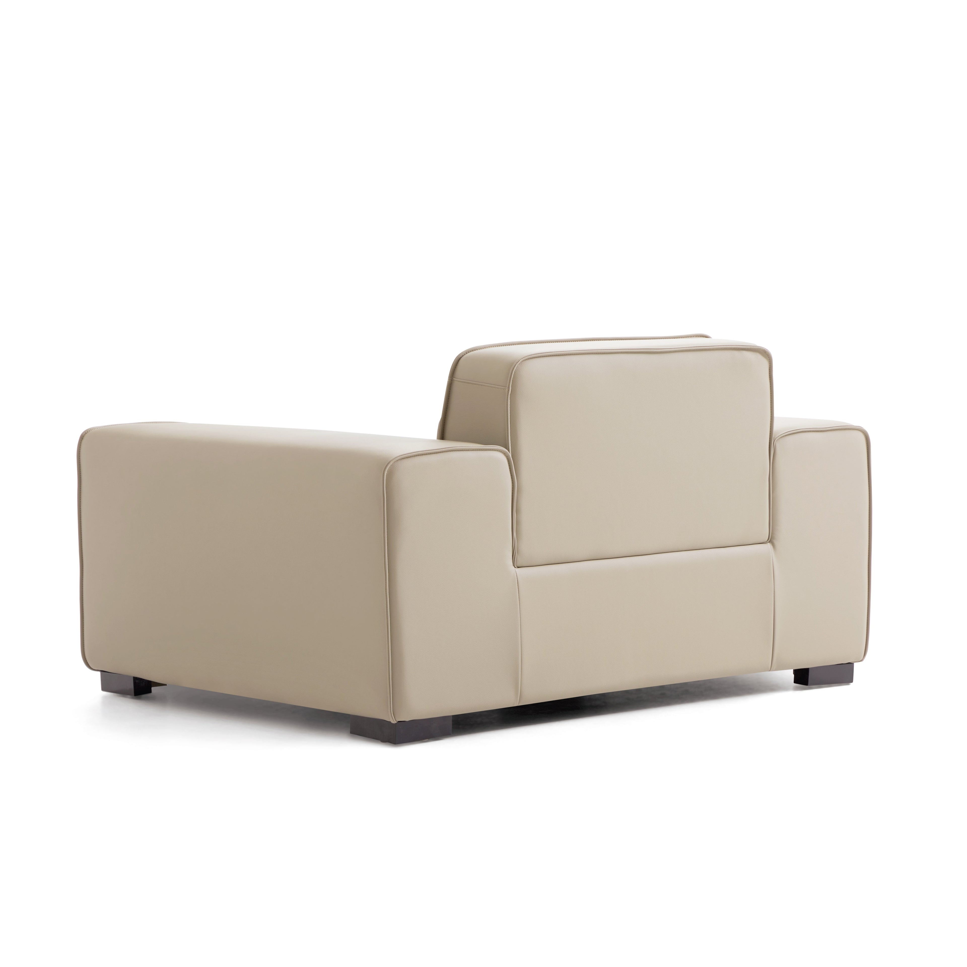 Fauteuil modulaire en cuir marron Domus