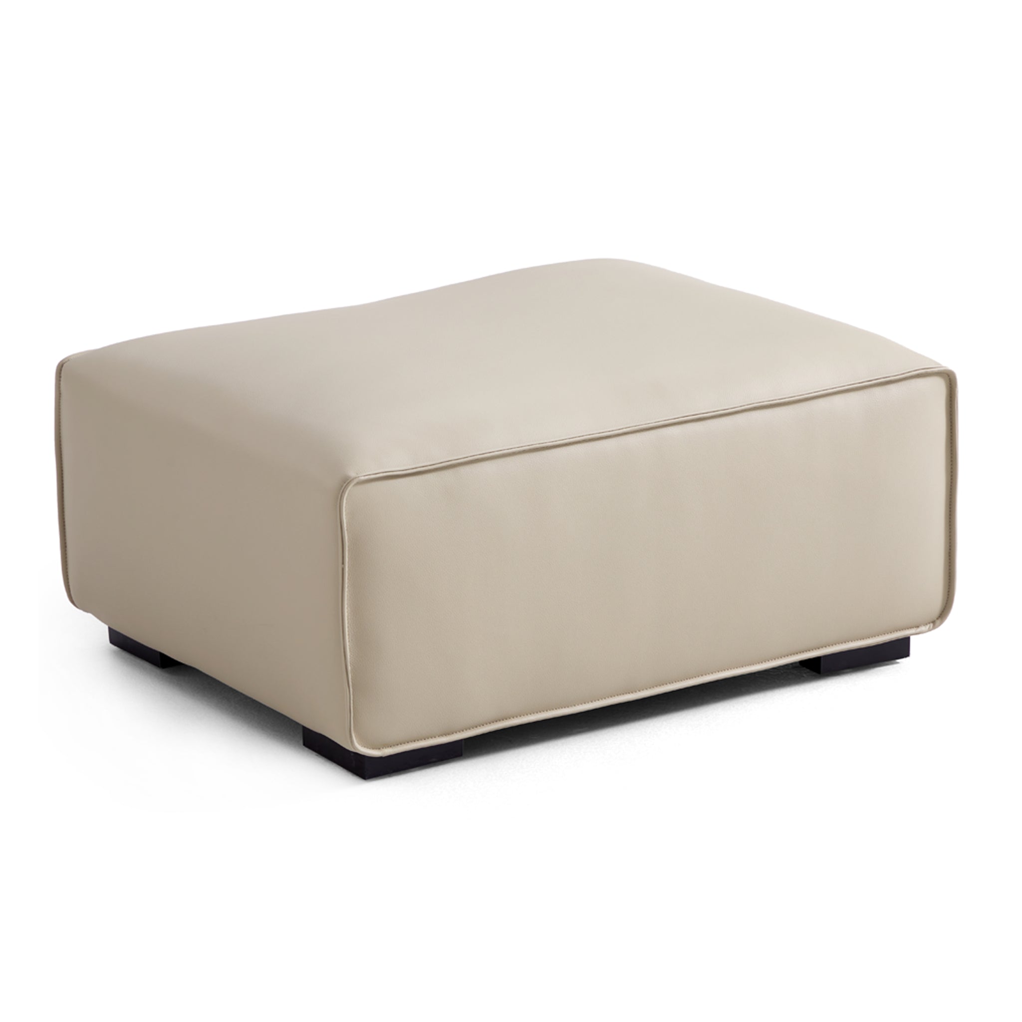 Ensemble de canapés modulaires en cuir beige Domus