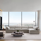 Canapé d'angle en L beige Tender Wabi-Sabi