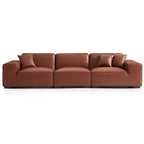 Canapé modulaire en cuir marron Domus