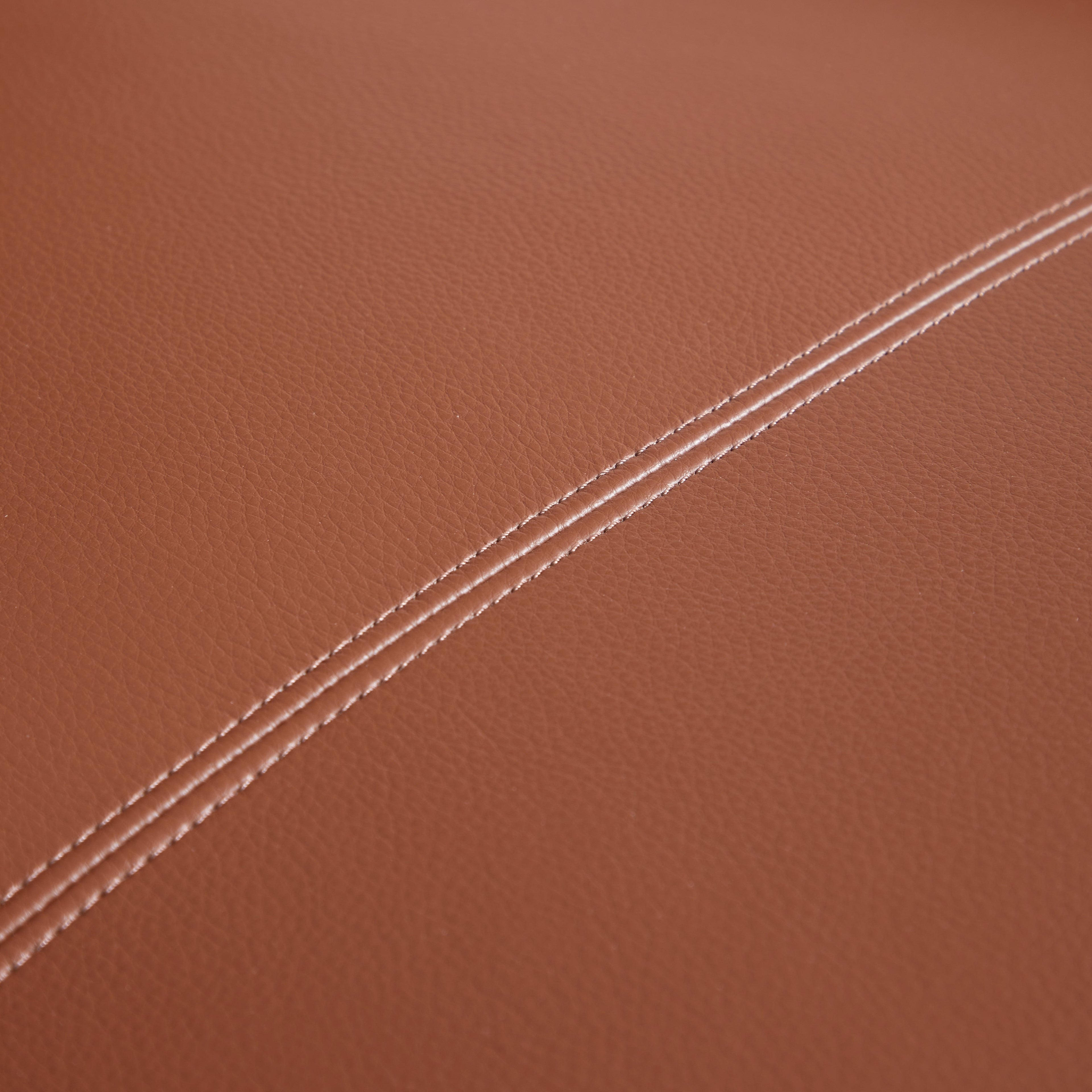 Canapé d'angle modulaire en cuir marron Domus