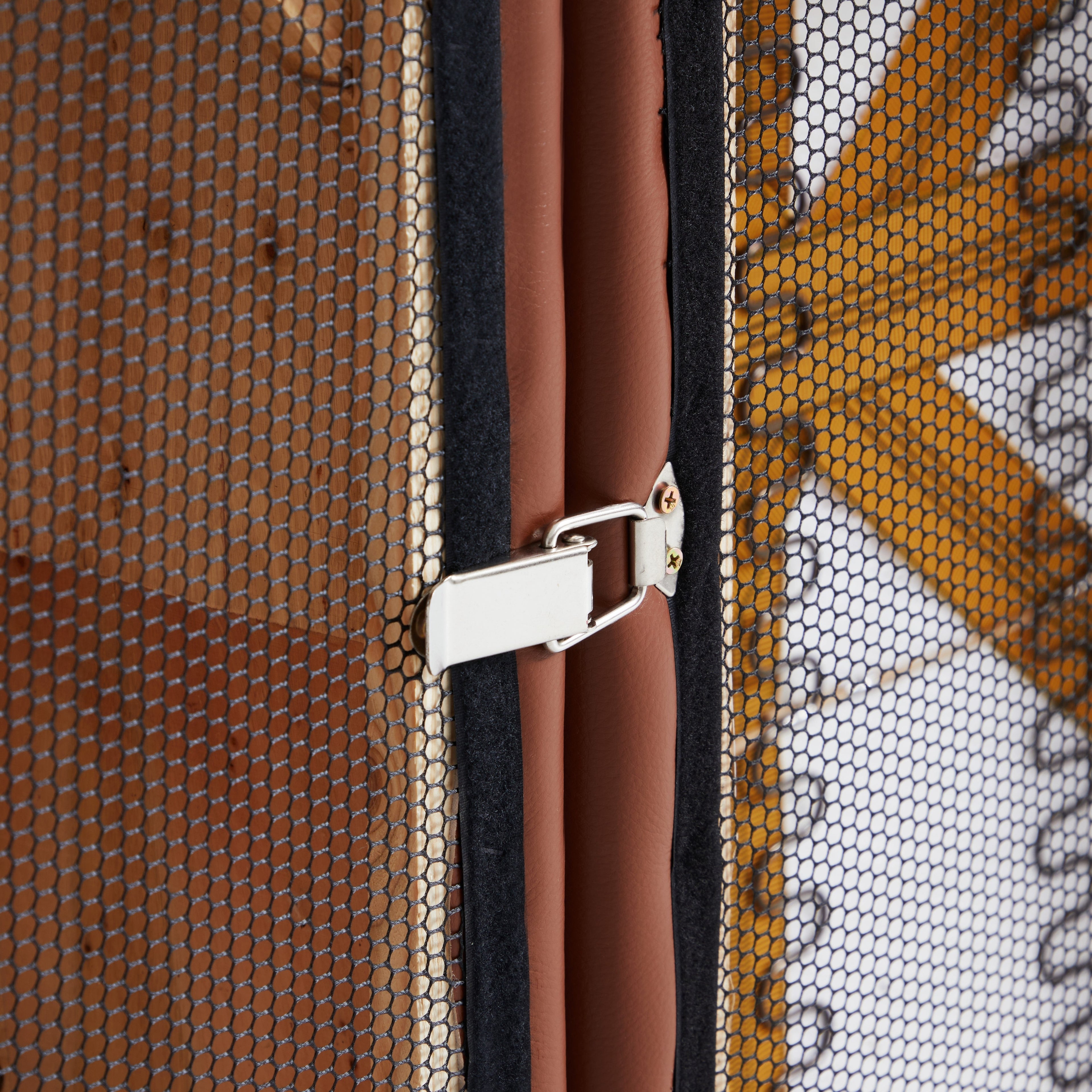 Canapé d'angle modulaire en cuir marron Domus