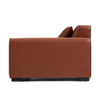 Fauteuil modulaire en cuir marron Domus