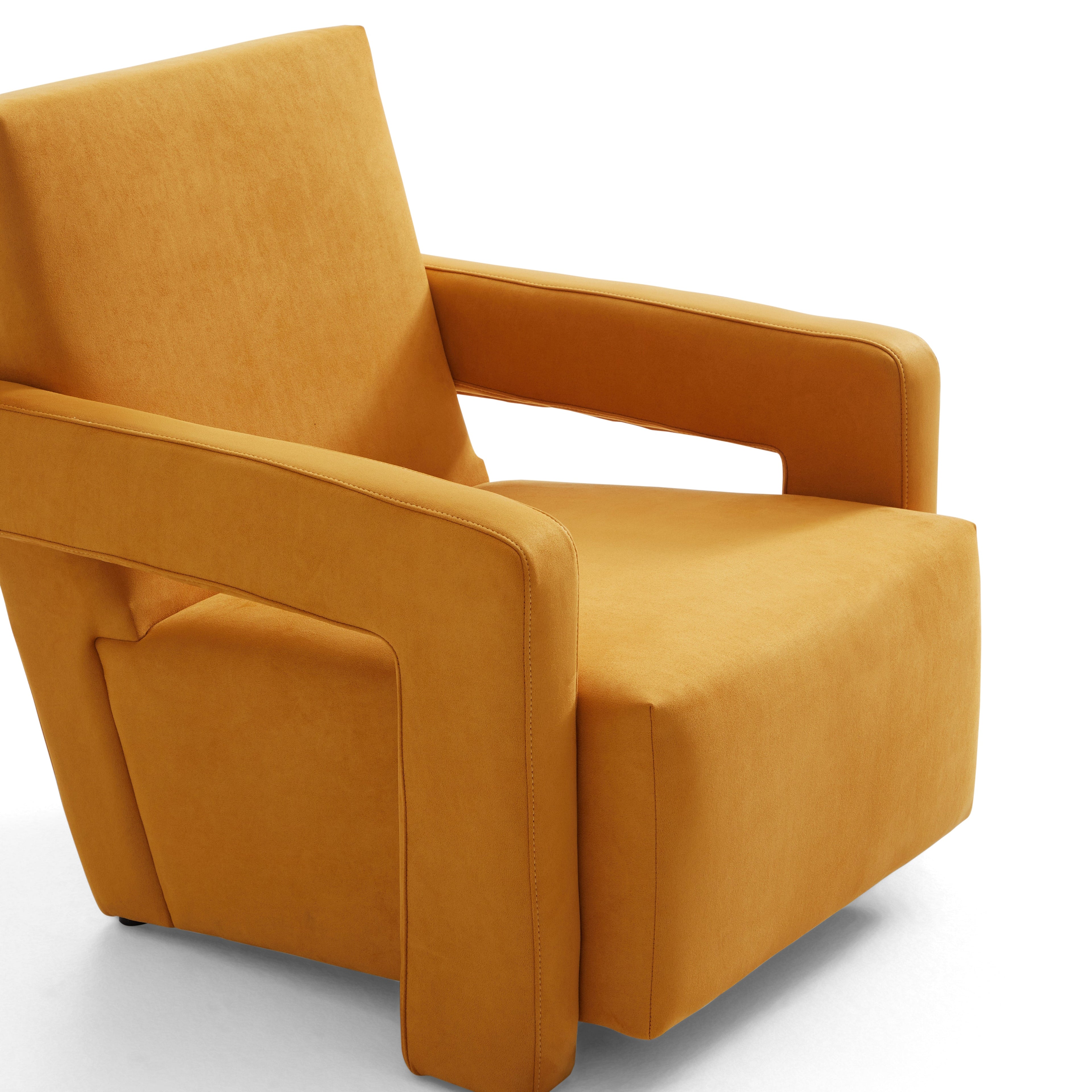 Fauteuil Utrecht en tissu mat Nova Lemon