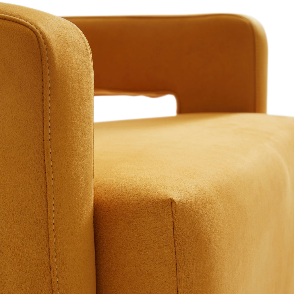 Fauteuil Utrecht en tissu mat Nova Lemon