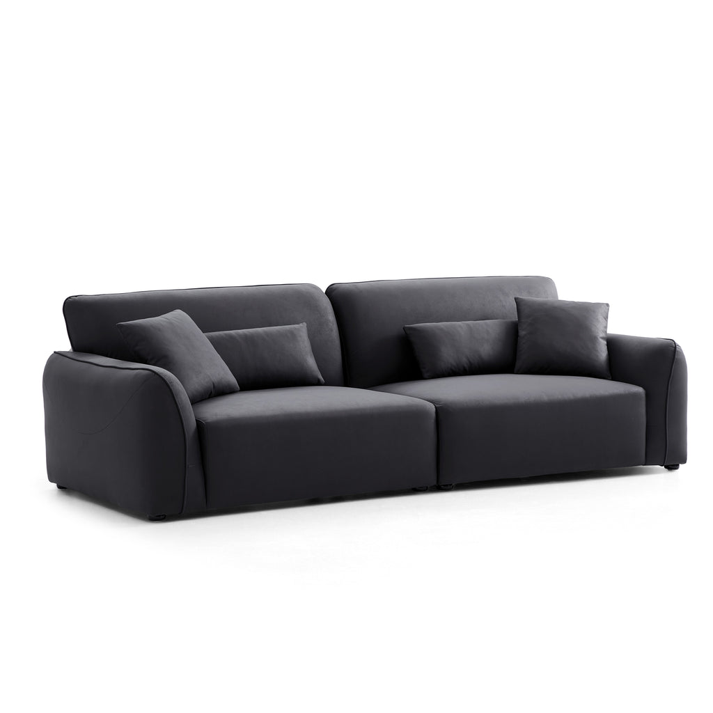 Canapé noir minimaliste Milano Moda