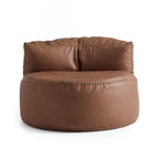 Pouf Eclipse Lounge Leathaire marron avec ottoman