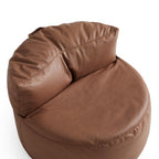 Pouf Eclipse Lounge Leathaire marron avec ottoman