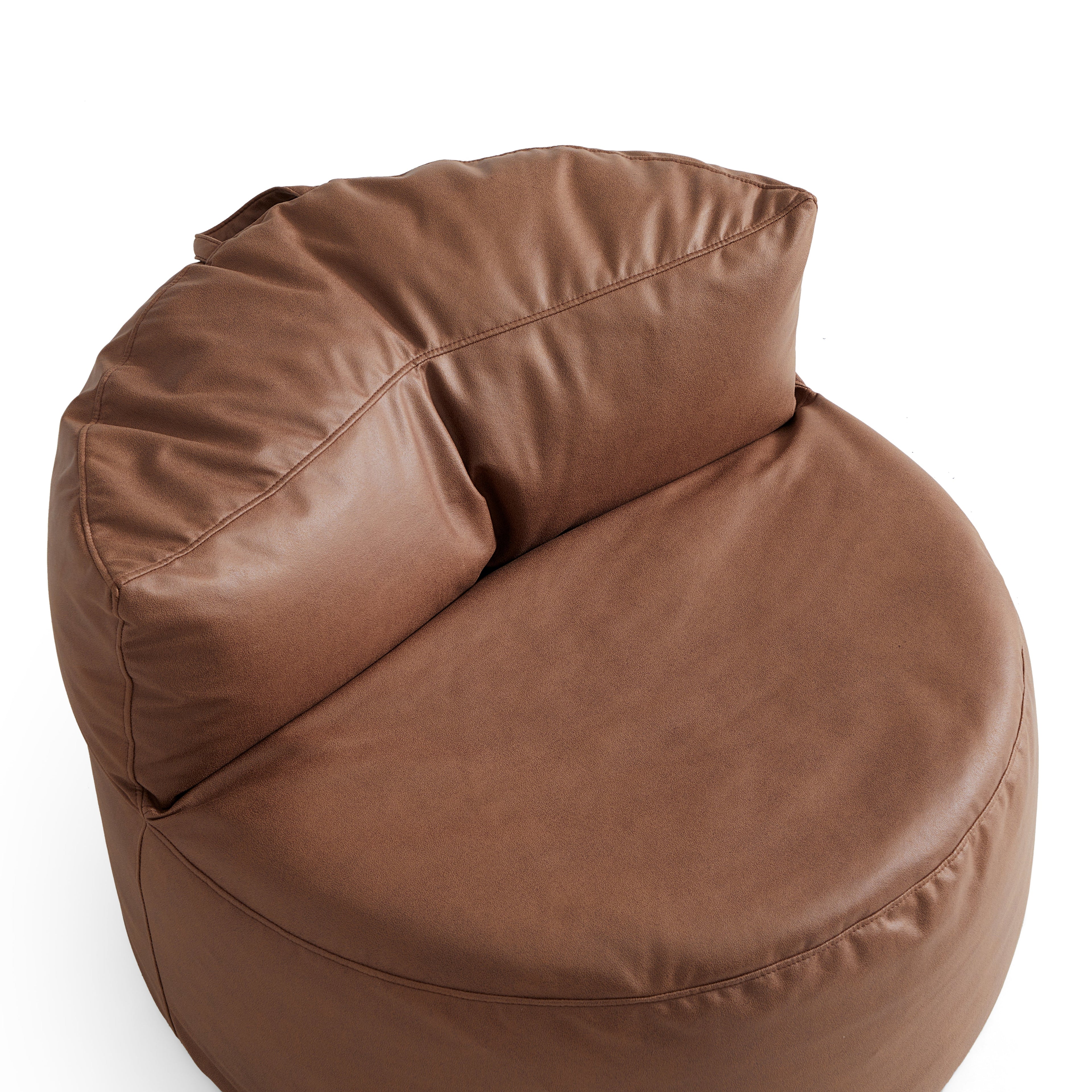 Pouf Eclipse Lounge Leathaire marron avec ottoman