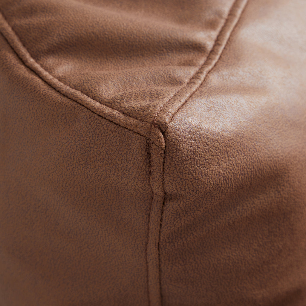 Pouf Eclipse Lounge Leathaire marron avec ottoman