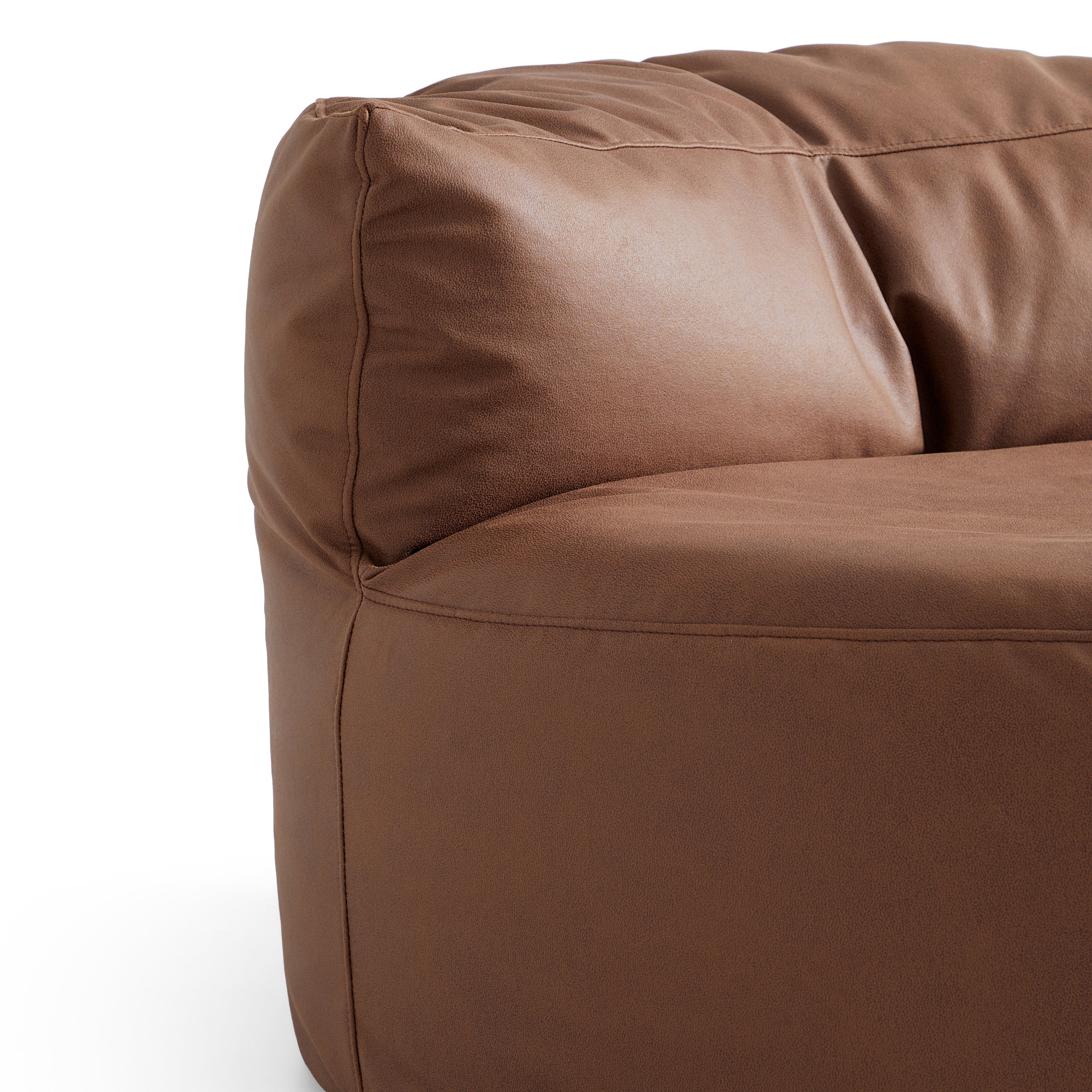Pouf Eclipse Lounge Leathaire marron avec ottoman