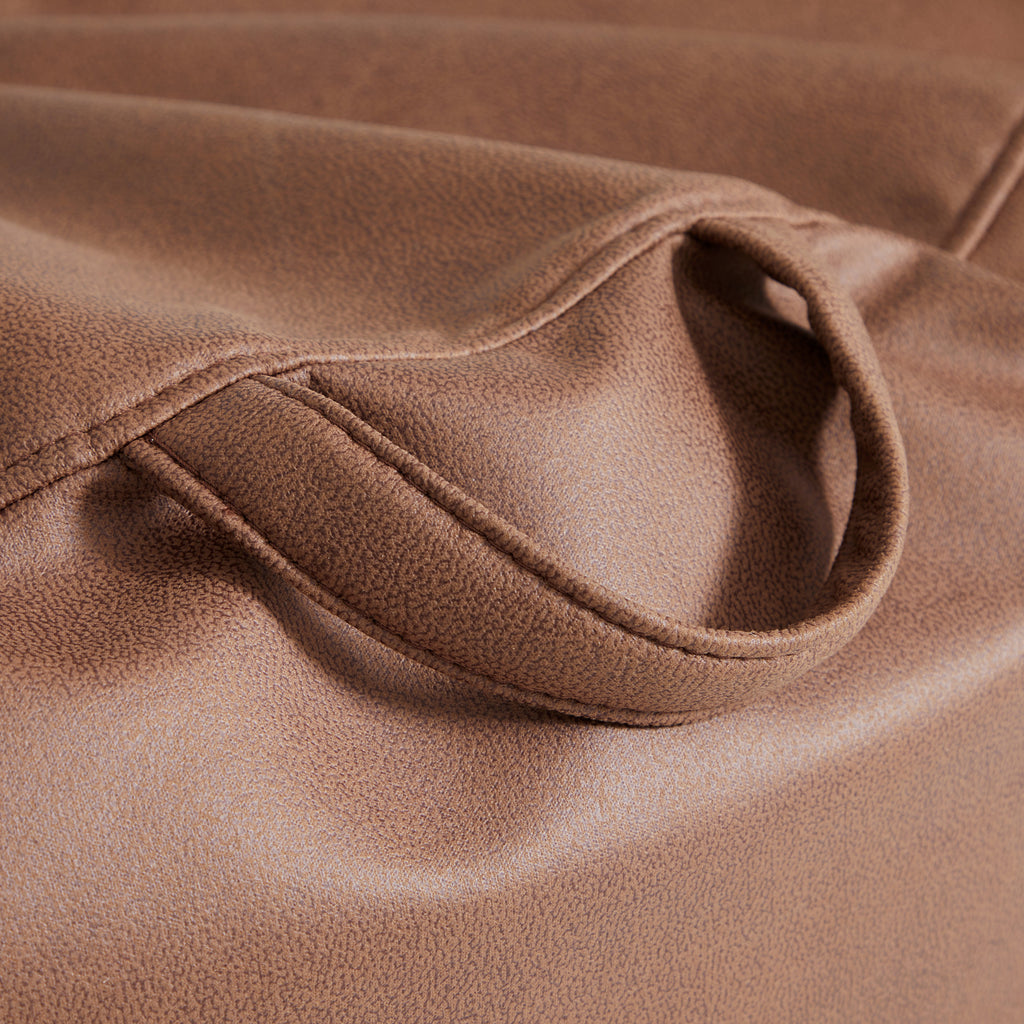 Pouf Eclipse Lounge Leathaire marron avec ottoman