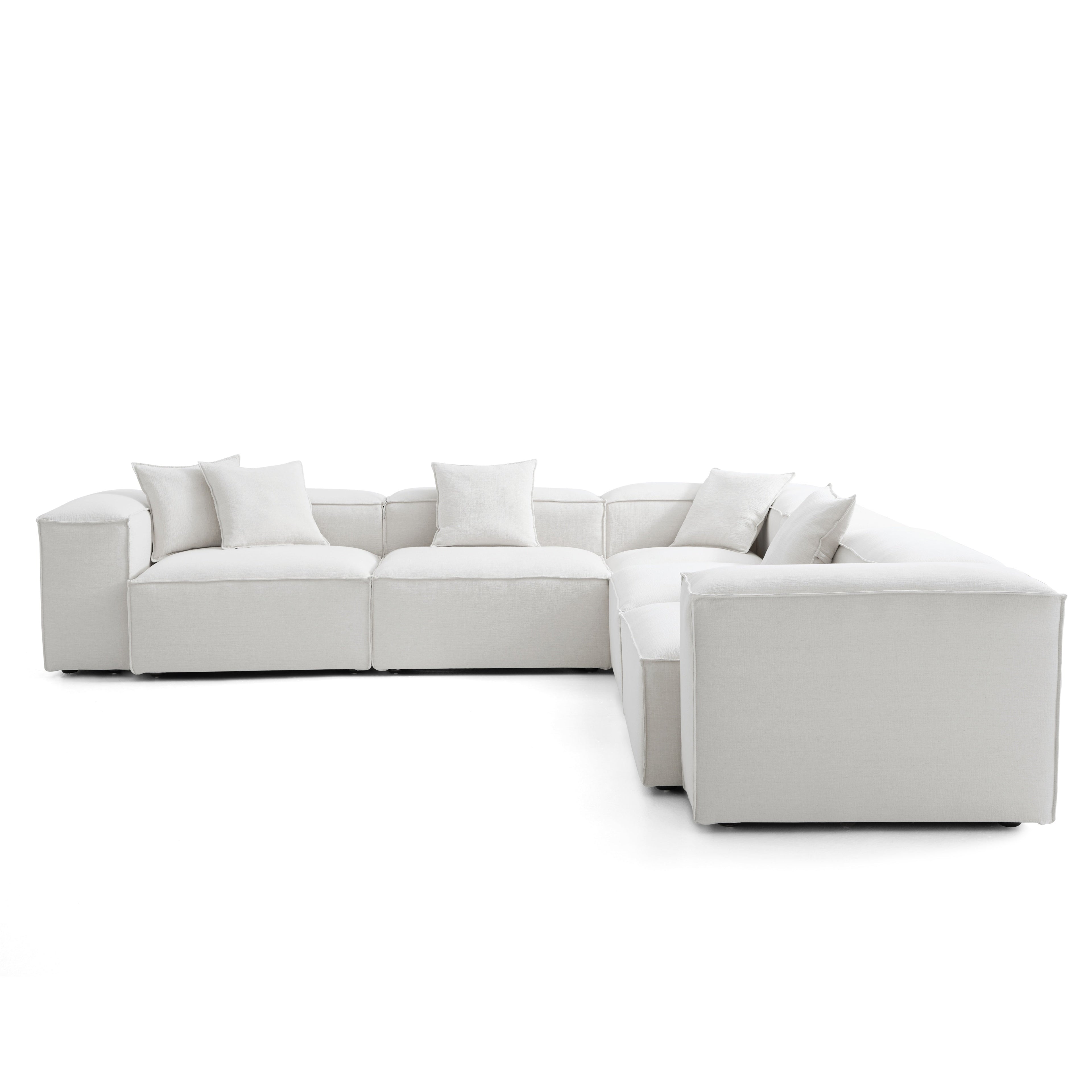 Canapé d'angle modulaire blanc Freedom