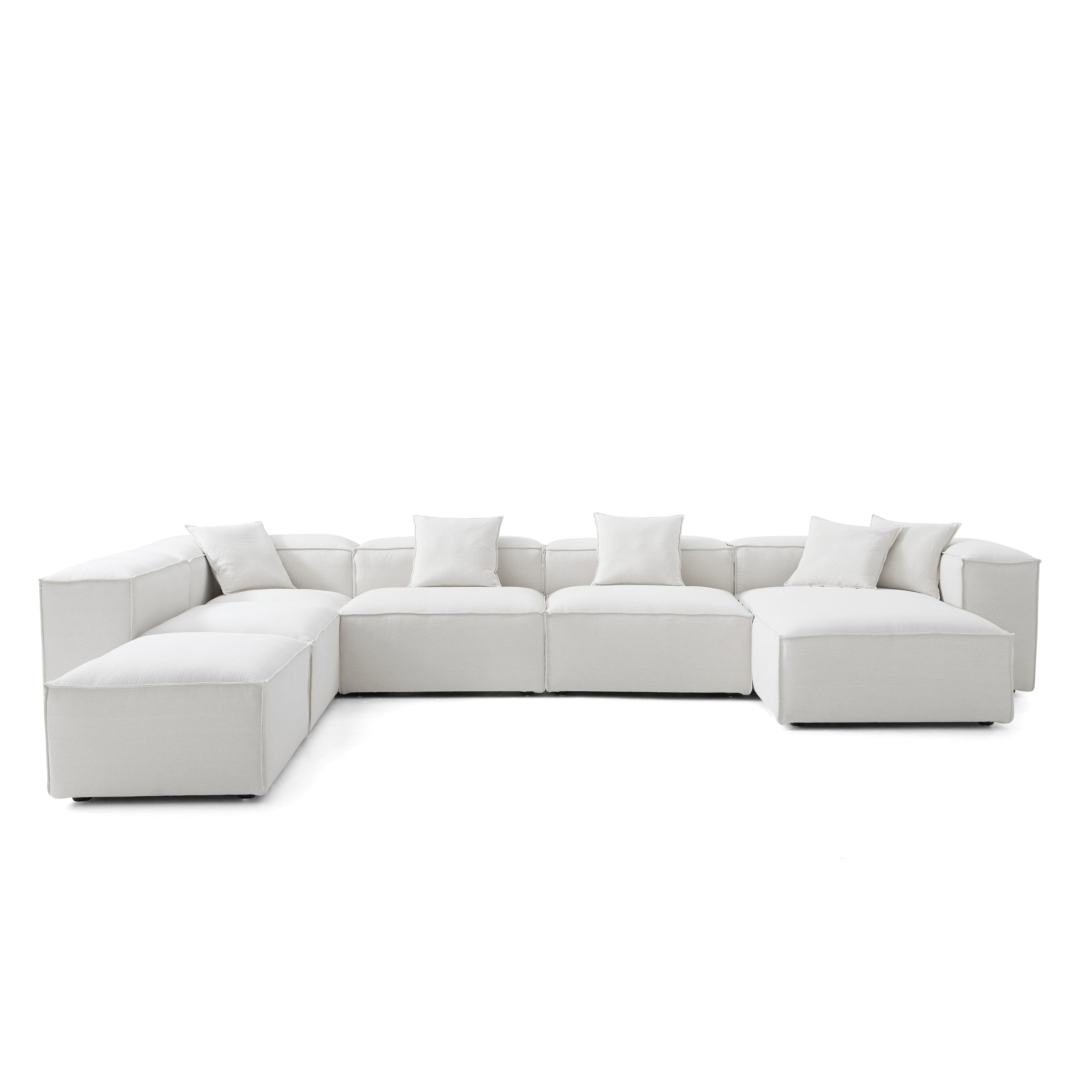 Canapé sectionnel modulaire Freedom kaki à extrémité ouverte