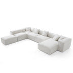 Canapé sectionnel modulaire Freedom kaki à extrémité ouverte