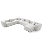 Canapé sectionnel blanc Freedom Modular en forme de U