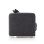 Fauteuil d'appoint en tissu polyester gris foncé Obsidian