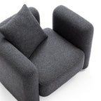 Fauteuil d'appoint en tissu polyester gris foncé Obsidian