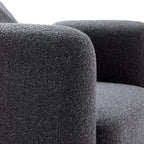 Fauteuil d'appoint en tissu polyester gris foncé Obsidian