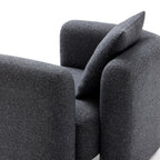 Fauteuil d'appoint en tissu polyester gris foncé Obsidian