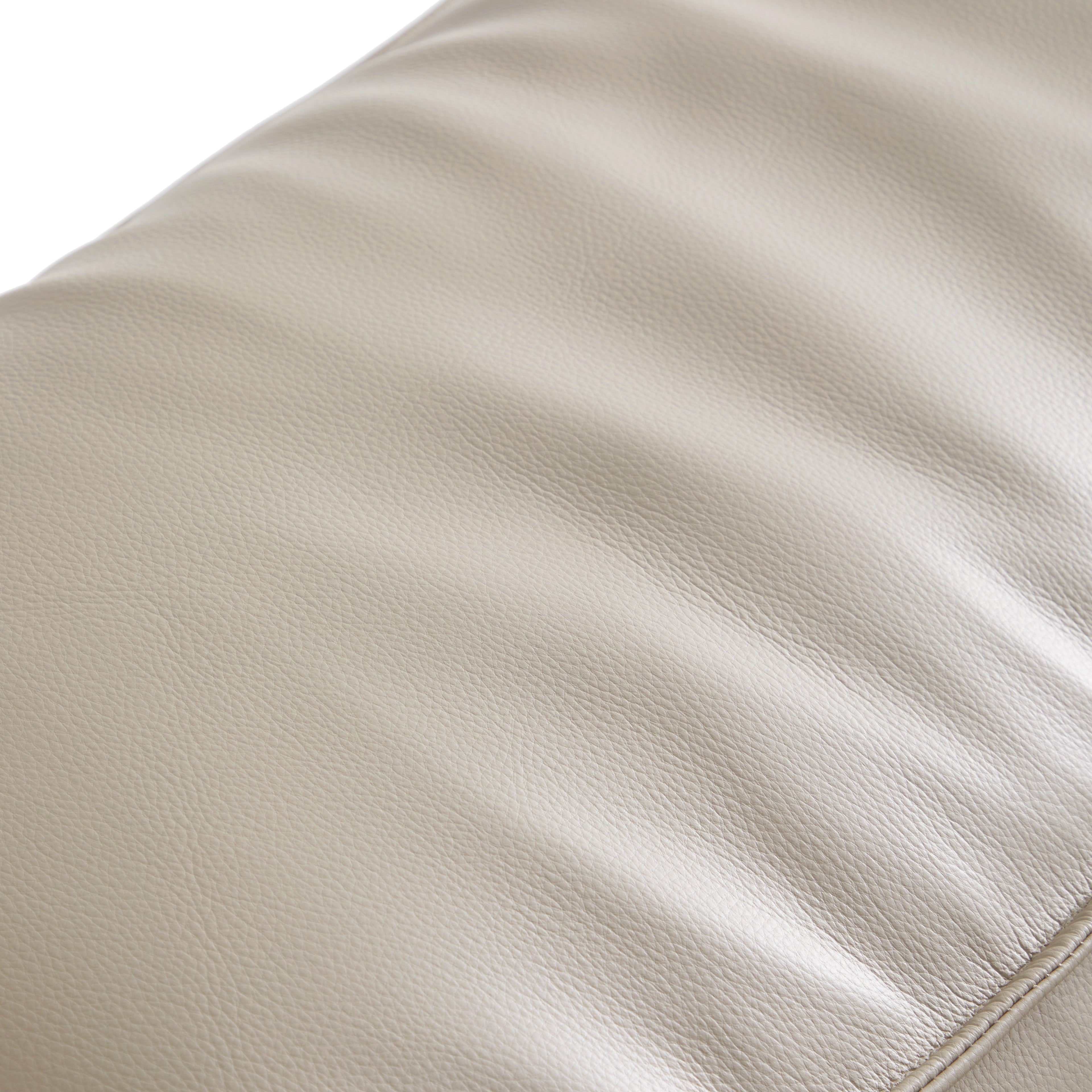 Canapé modulaire Cube en cuir véritable beige