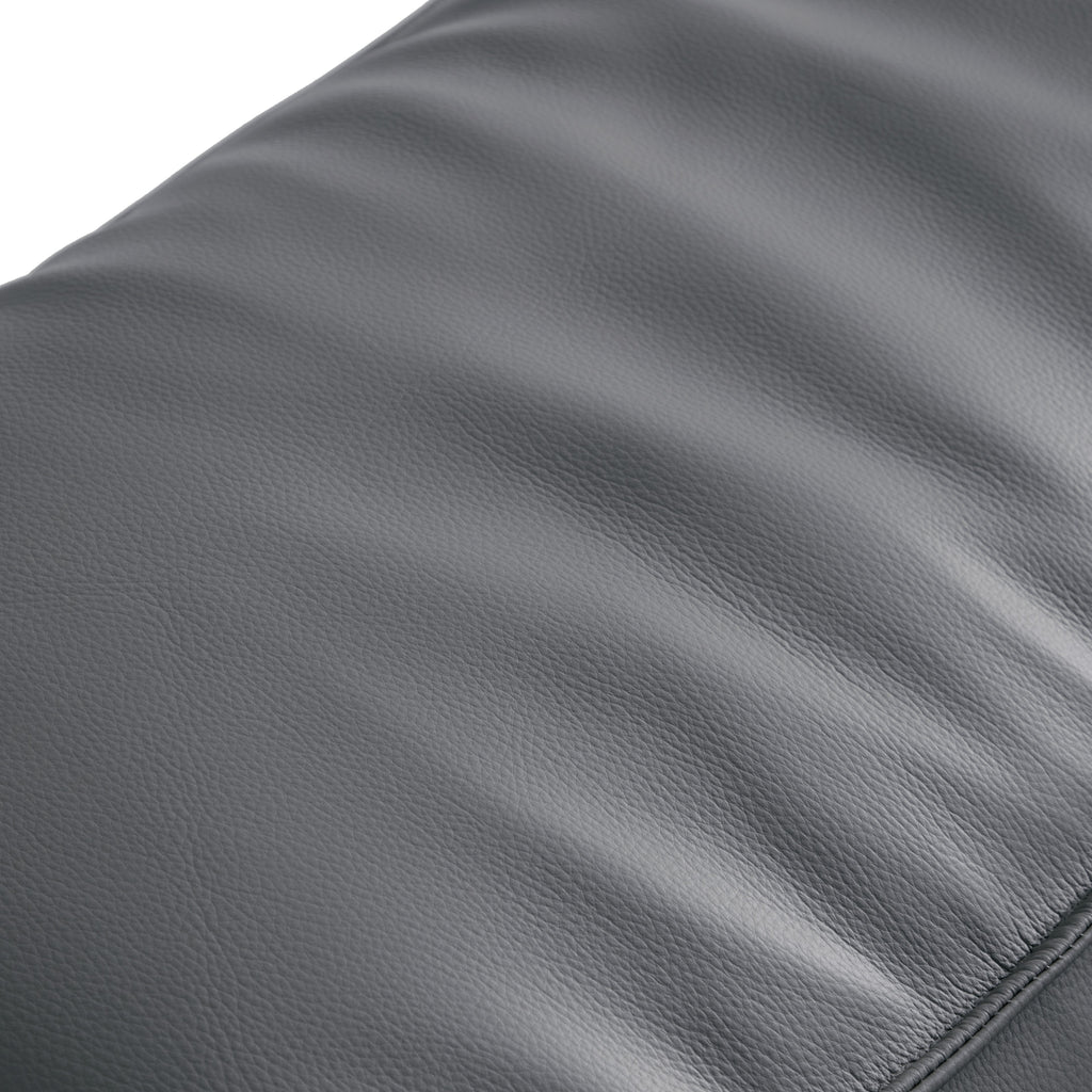 Canapé d'angle modulaire double face en cuir véritable gris foncé Cube