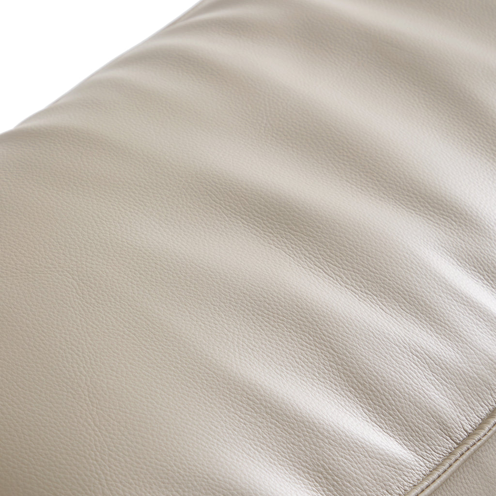 Canapé d'angle modulaire Cube en cuir véritable kaki