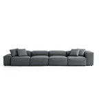 Canapé modulaire Cube en cuir véritable marron