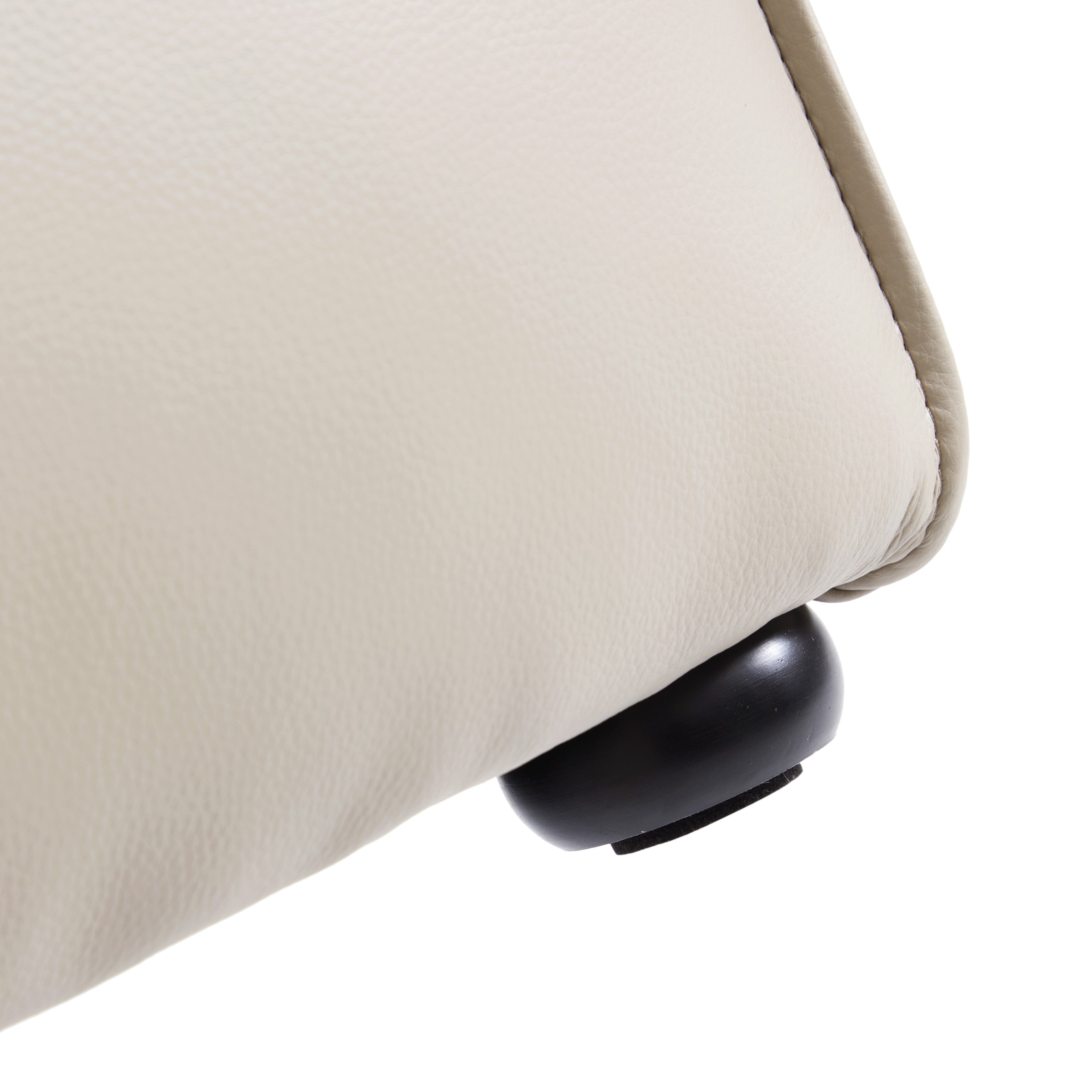 Canapé d'angle modulaire Cube en cuir véritable kaki