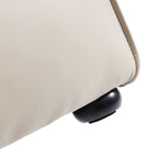 Canapé d'angle double face modulaire Cube en cuir véritable beige