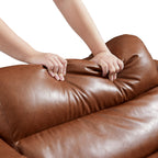 Fauteuil de salon rétro moderne en cuir