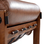 Fauteuil de salon rétro moderne en cuir