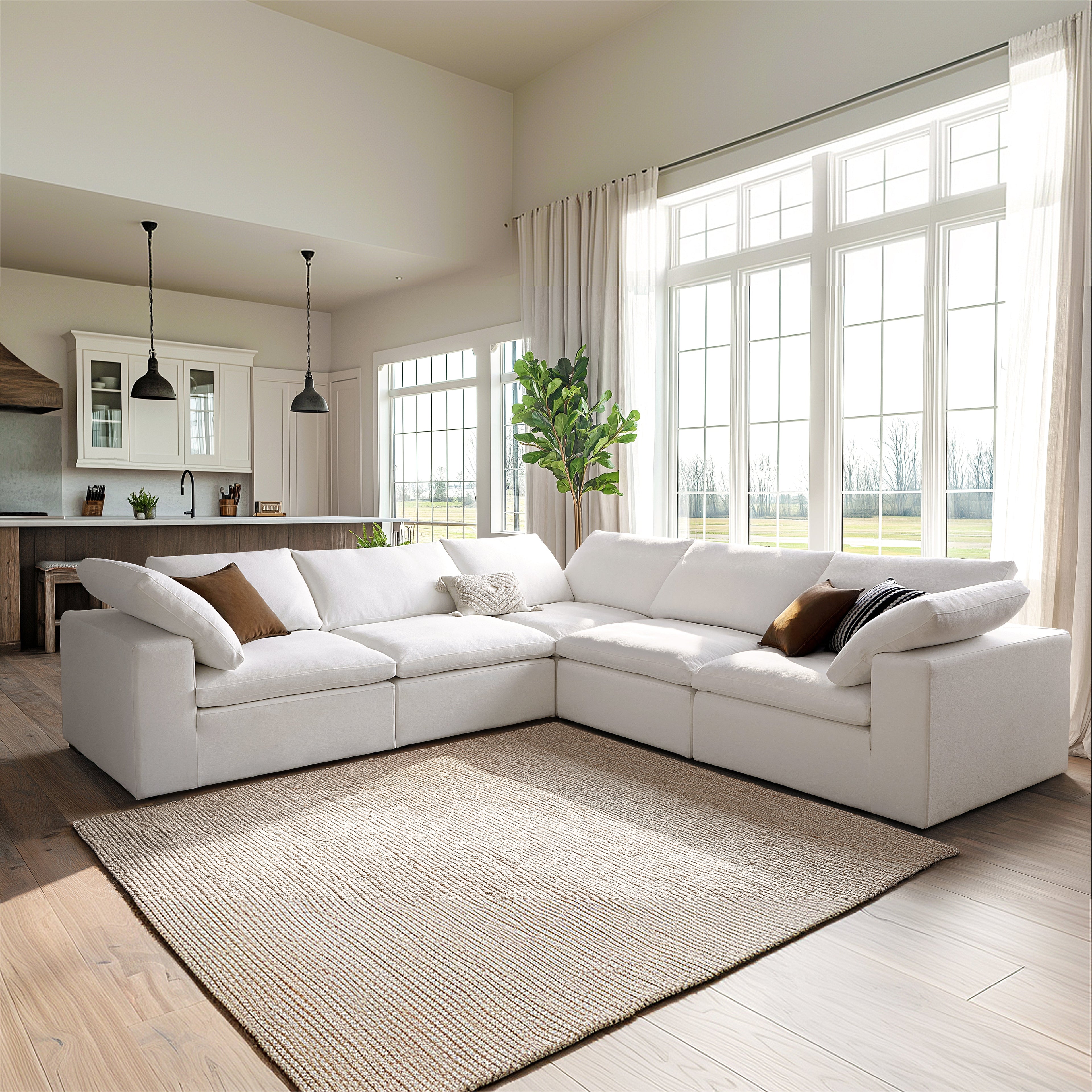 Sectionnel de coin tendre Wabi-Sabi