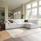 Canapé d'angle en L beige Tender Wabi-Sabi