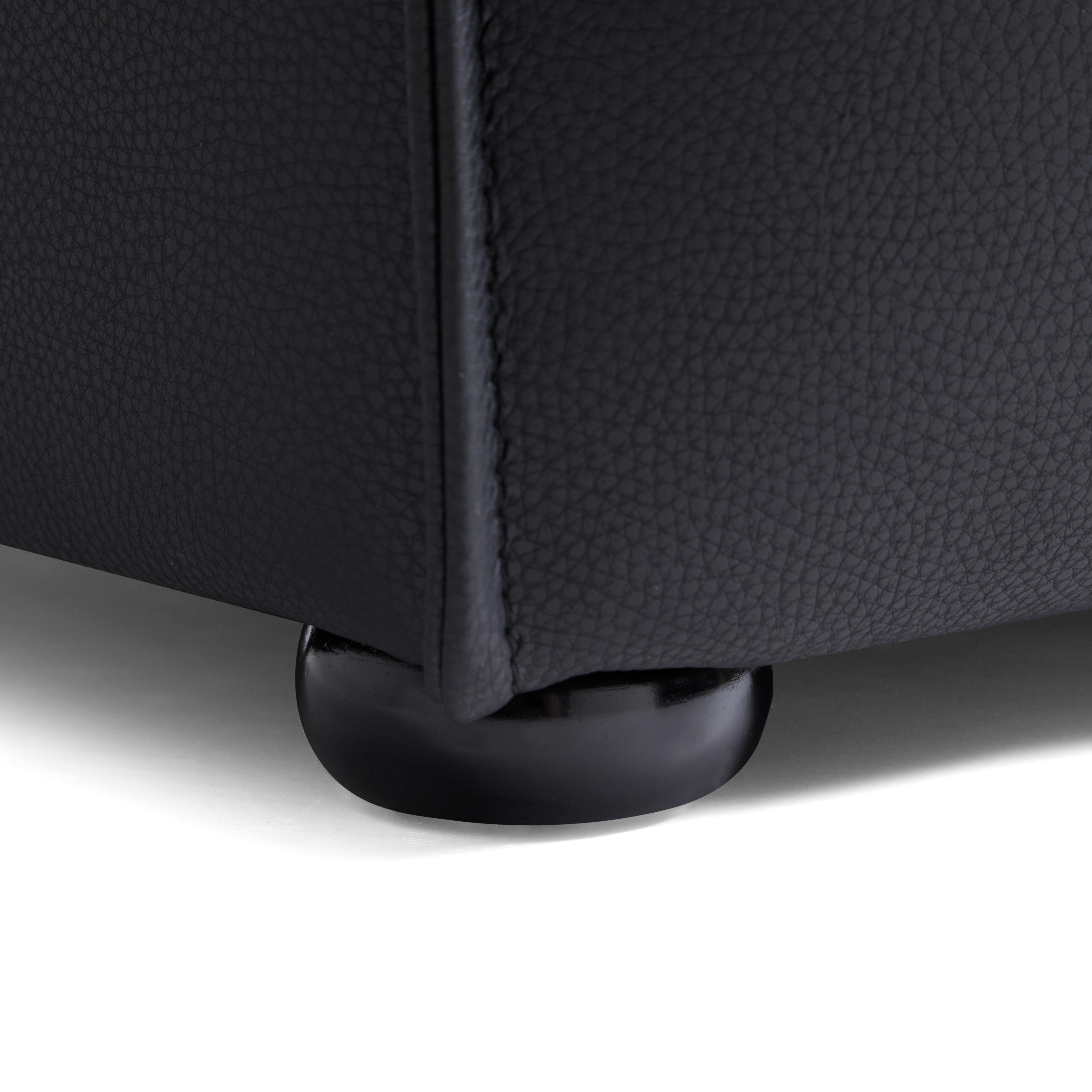 Canapé d'angle modulaire Cube en cuir véritable kaki