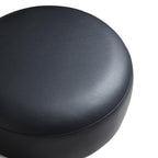 Pouf rond en cuir noir Monolith