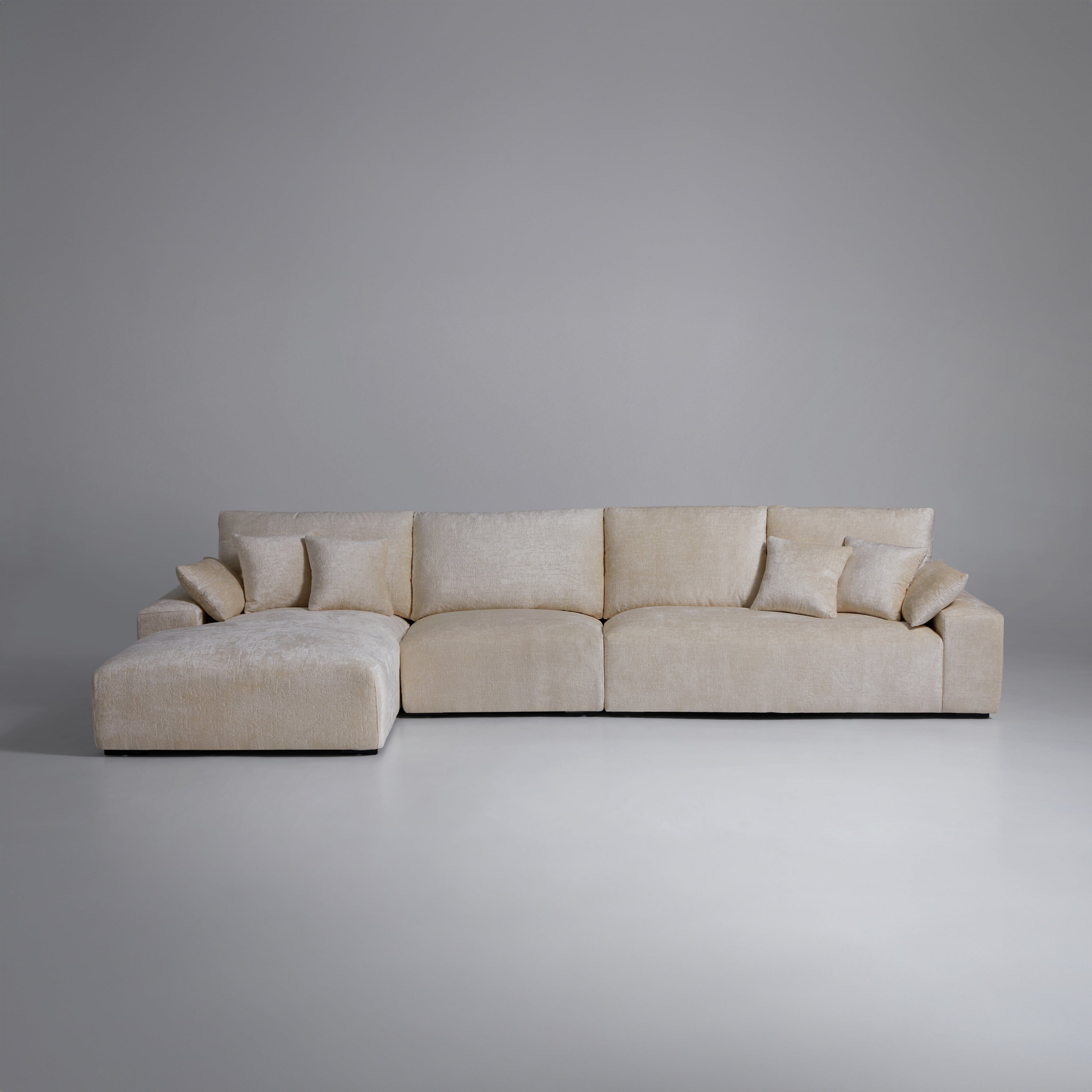 Le canapé d'angle beige Empress