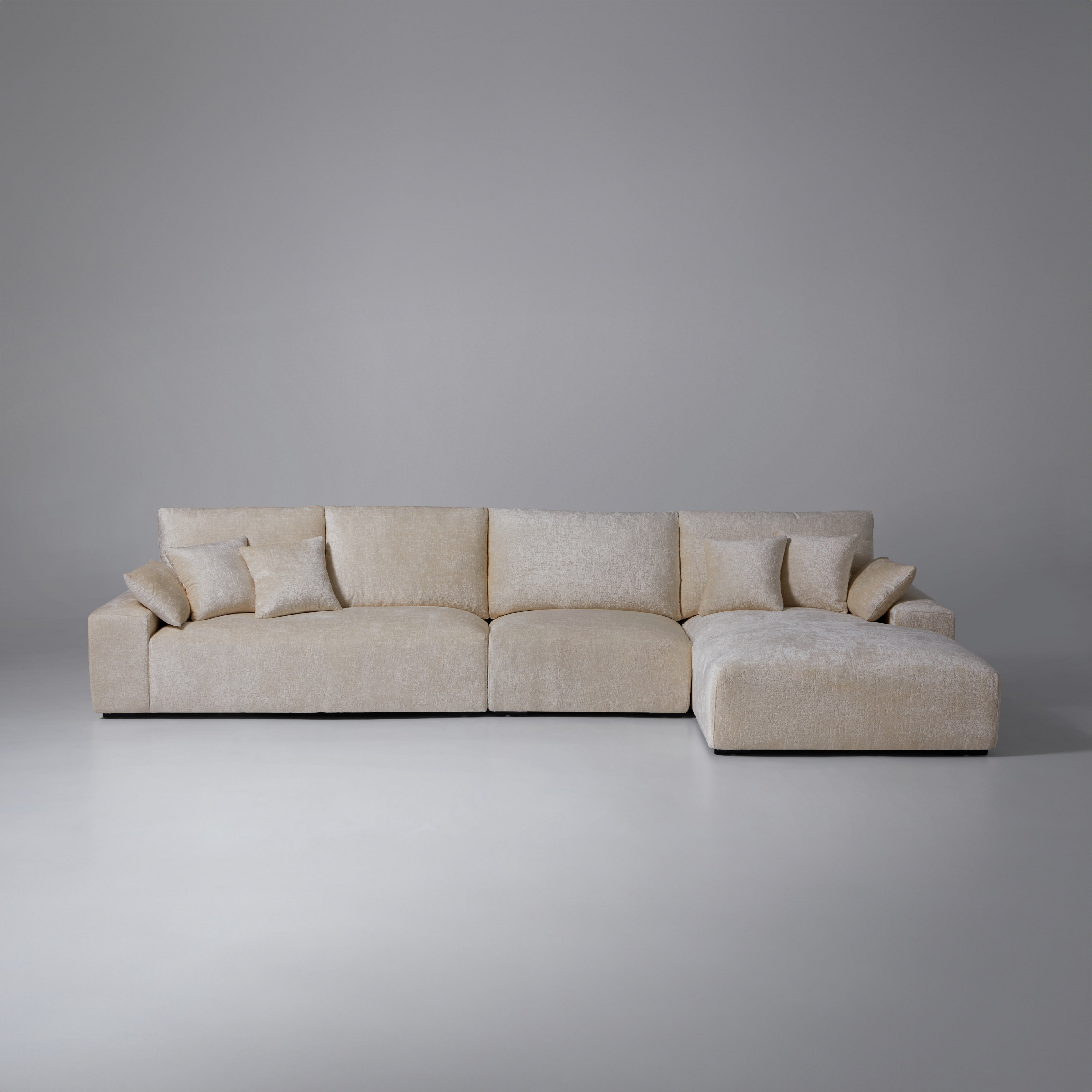 Le canapé d'angle beige Empress