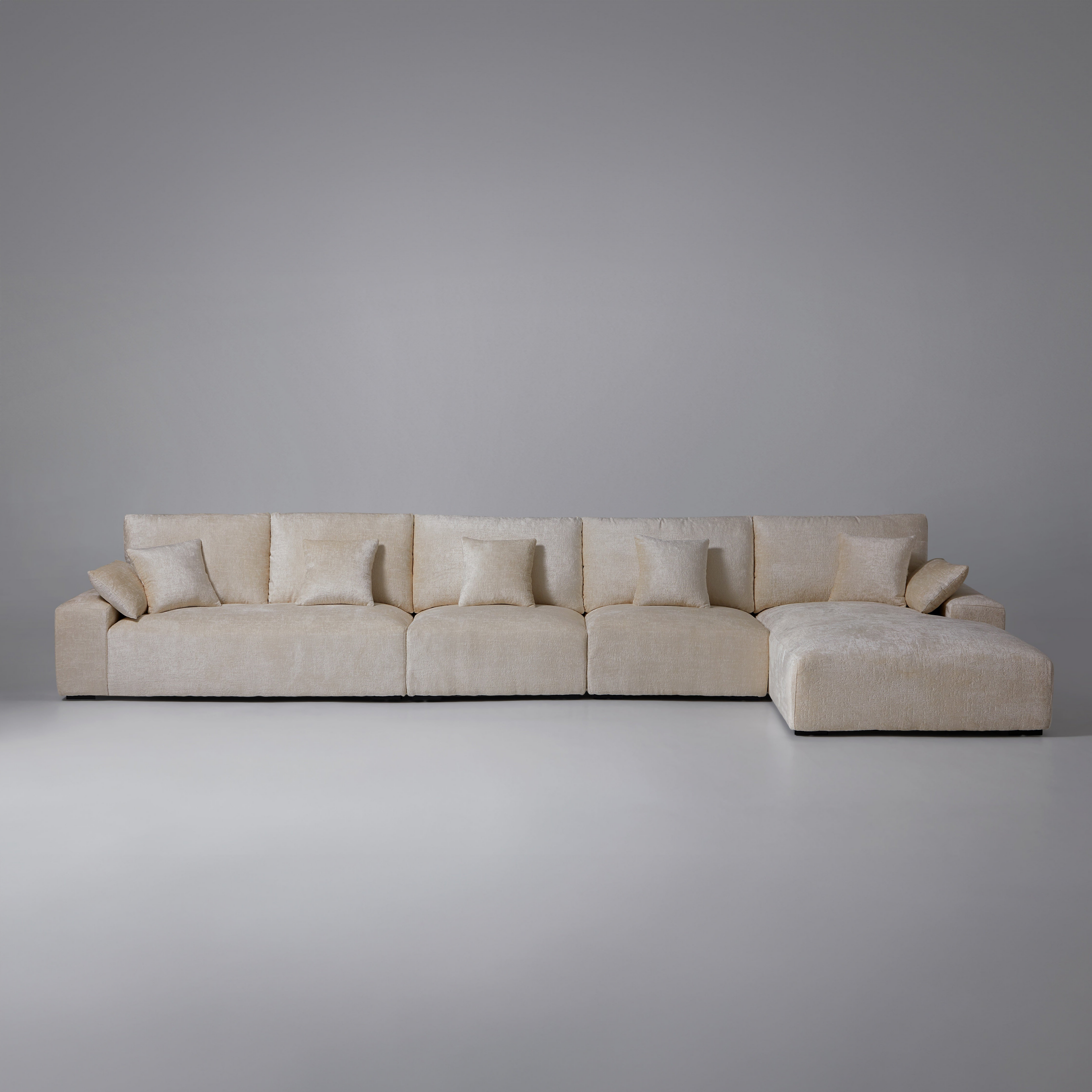 Le canapé d'angle beige Empress